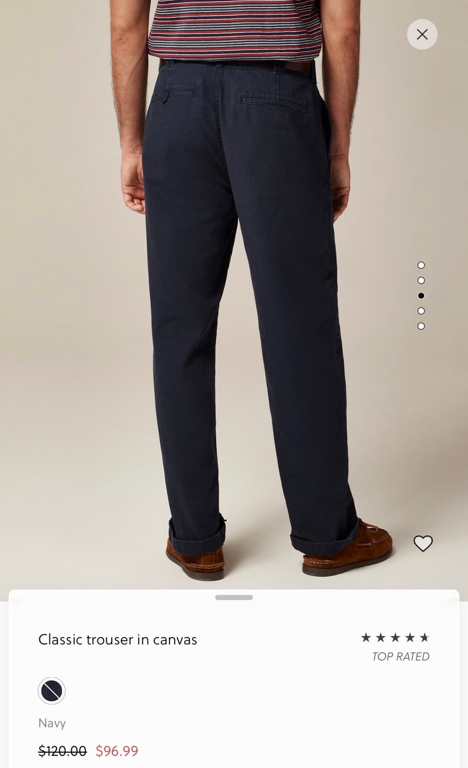 제이크루 클래식핏 캔버스 팬츠 31 상품이미지6