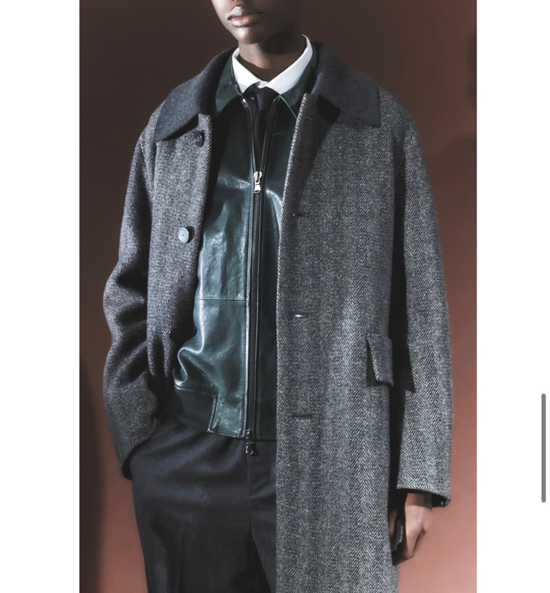 [115] 커스텀멜로우 캐시미어 헤링본 오버코트 상품이미지4