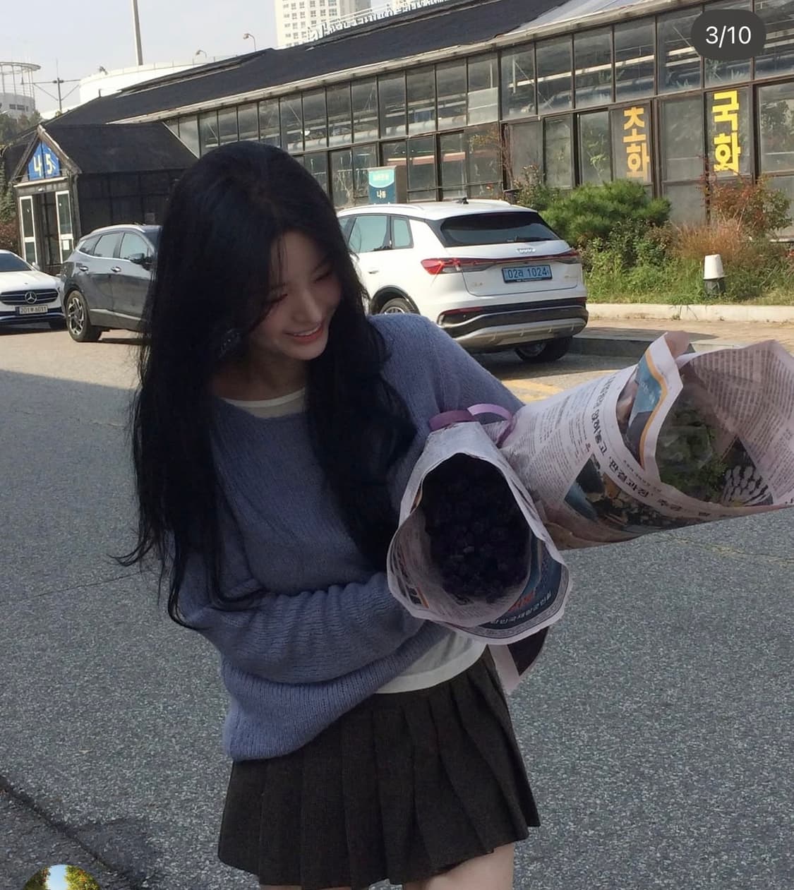 modo 샵모도 니트 새상품 블루 상품이미지2