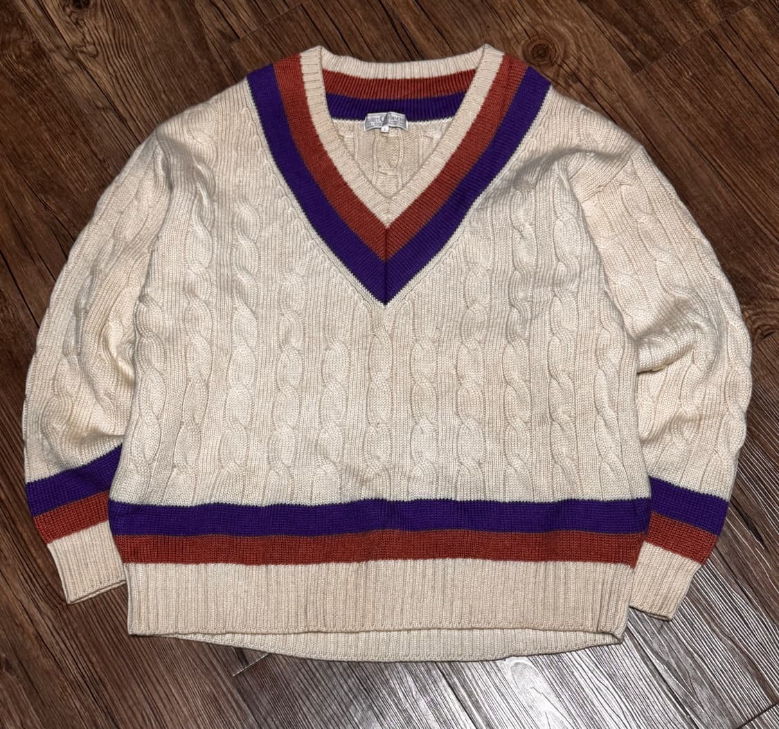 [L] 까뜨블랑슈 올드머니 브이넥 니트 스웨터 상품이미지2