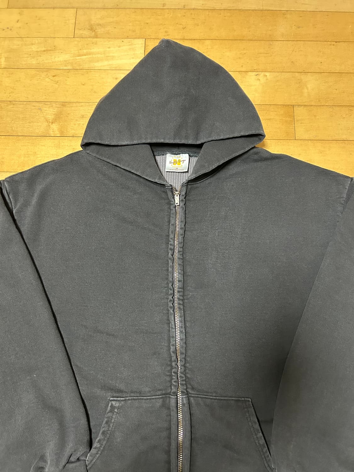 너티새비지 써멀 후드집업 블랙 상품이미지2