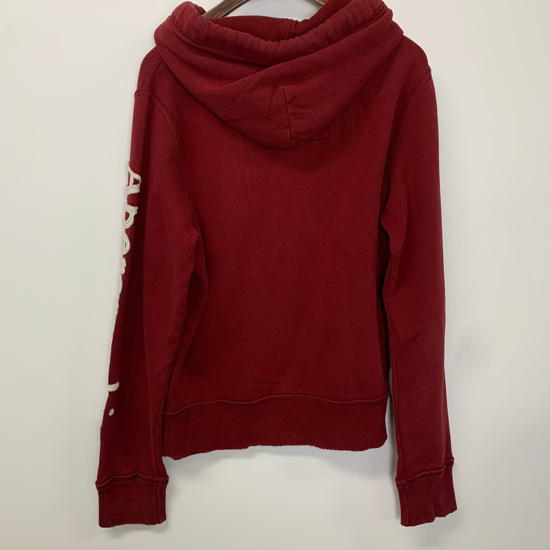 아베크롬비 y2K 와투케 버건디 헤비코튼 후드티 상품이미지3