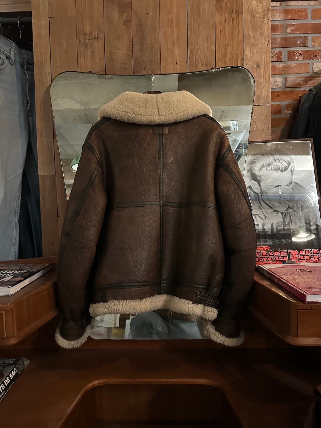 USA AVIREX 아비렉스 B-3 무스탕 가죽 자켓 상품이미지5