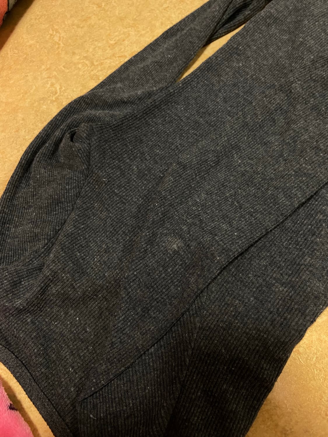 차콜 골지 헨리넥 y2k 긴팔티셔츠 상품이미지3