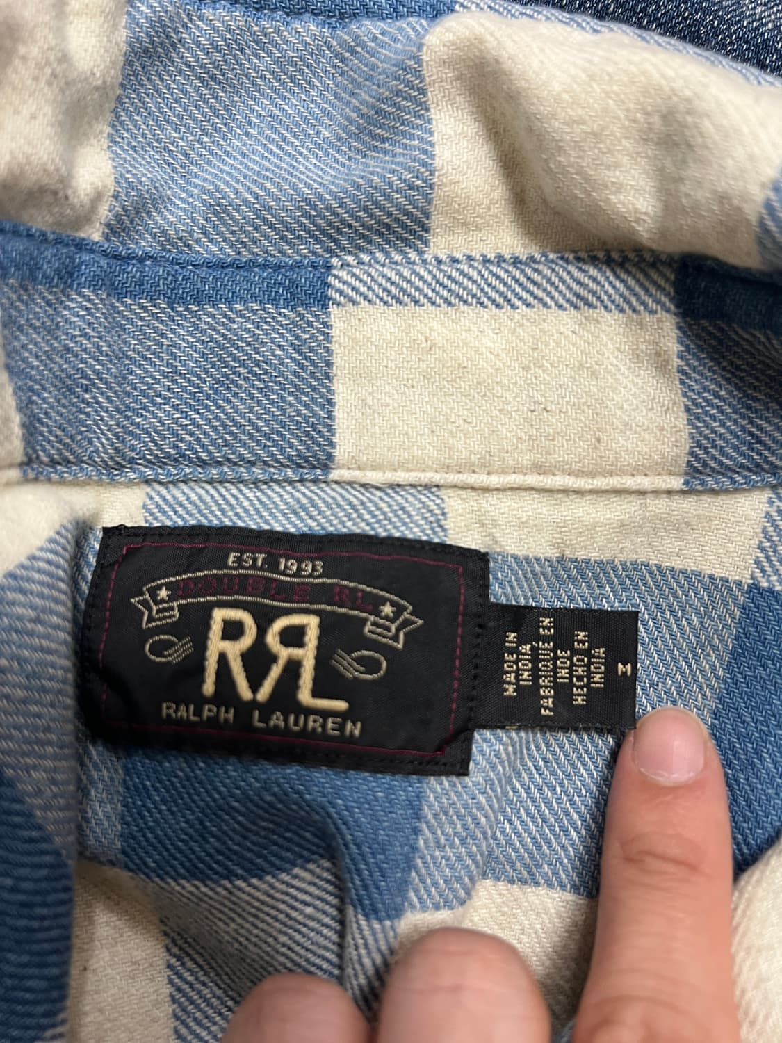 택포30) RRL 더블알엘 플래드 웨스턴 셔츠 M 상품이미지3