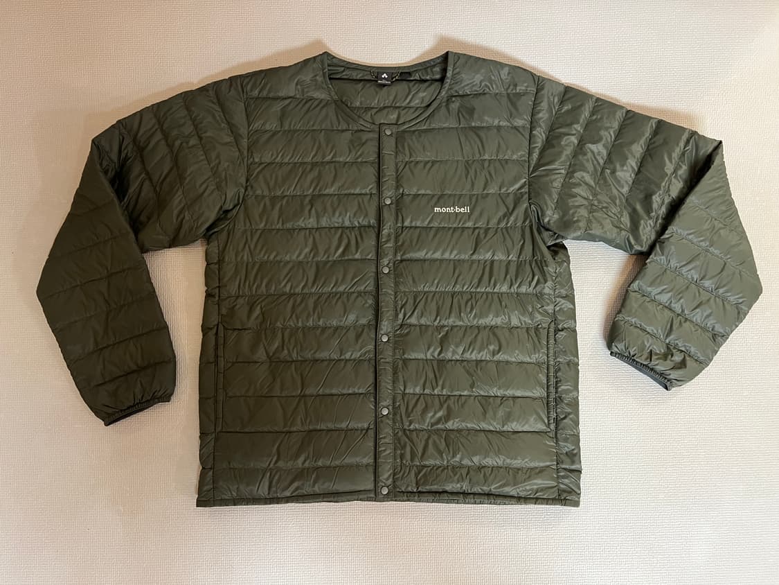 몽벨 수페리어 다운 라운드넥 800필 긴팔 경량패딩(올리브) XL 상품이미지1