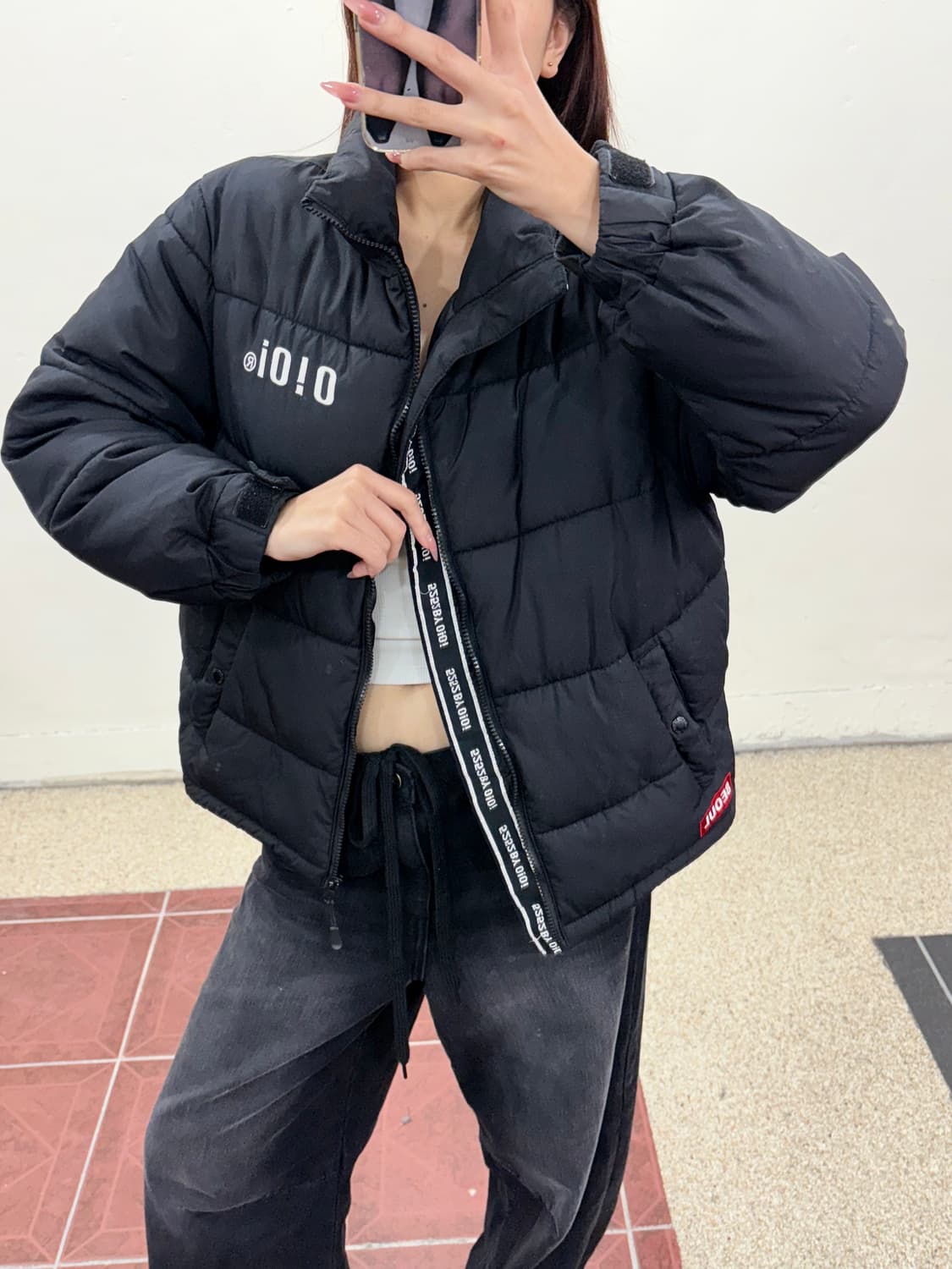 오아이 크롭패딩 M 상품이미지4