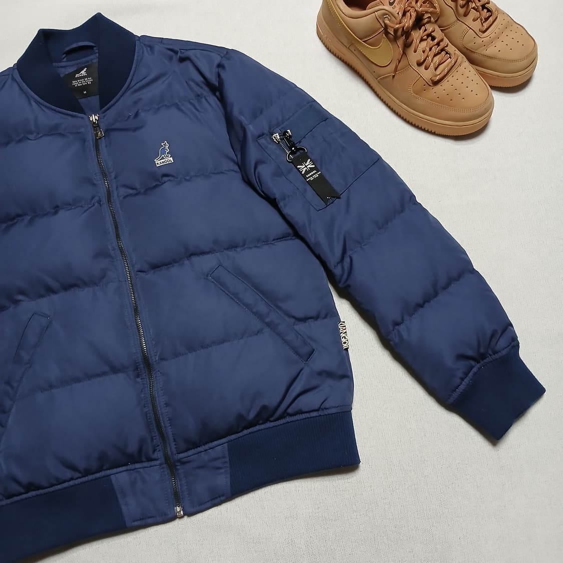 kangol 캉골 봄버 마원 패딩 오리털 덕다운 자켓 상품이미지5