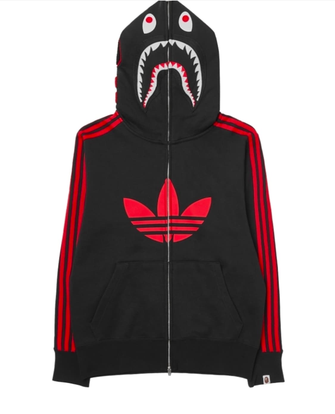 베이프 아디다스 샤크 후드집업 블랙 상품이미지1