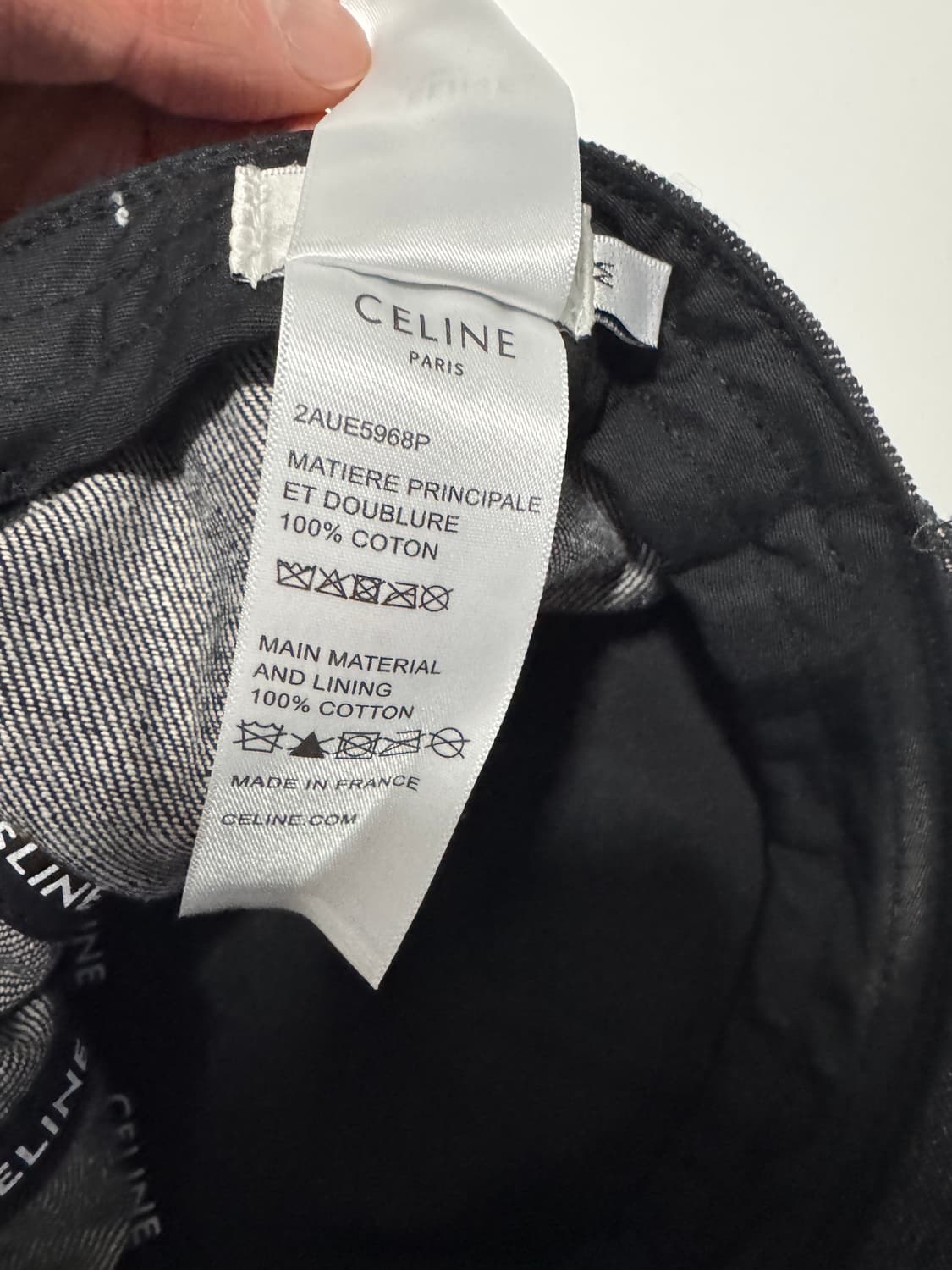 셀린느 리메이크 커스텀 트리옹프 로고 데님 볼캡 상품이미지6