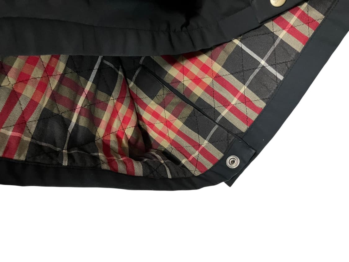 버버리 후드 탈부착 블랙 체크 안감 코트 S 상품이미지5