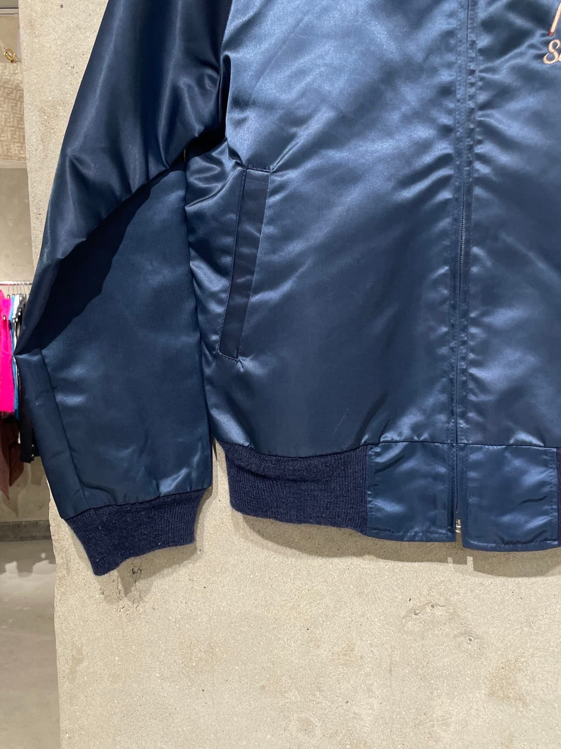 재패니즈 빈티지 블루 8볼 사틴 블루종 자켓 상품이미지4