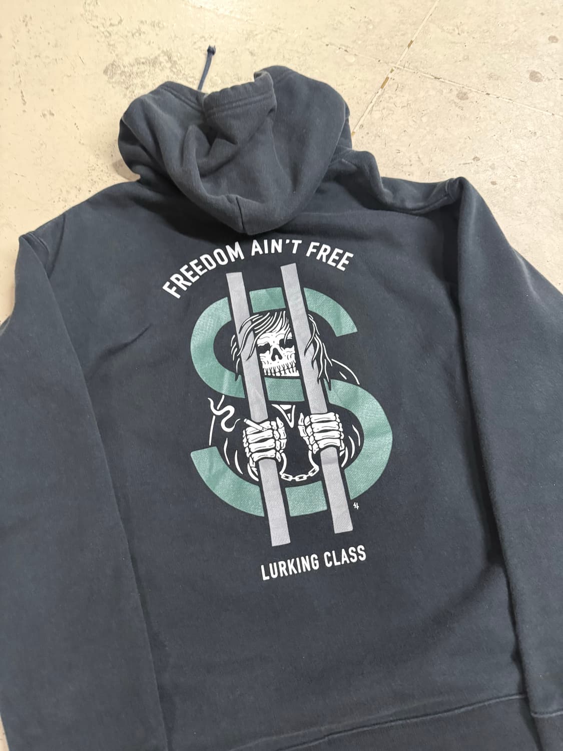 back skull printing detail hoodie 상품이미지5