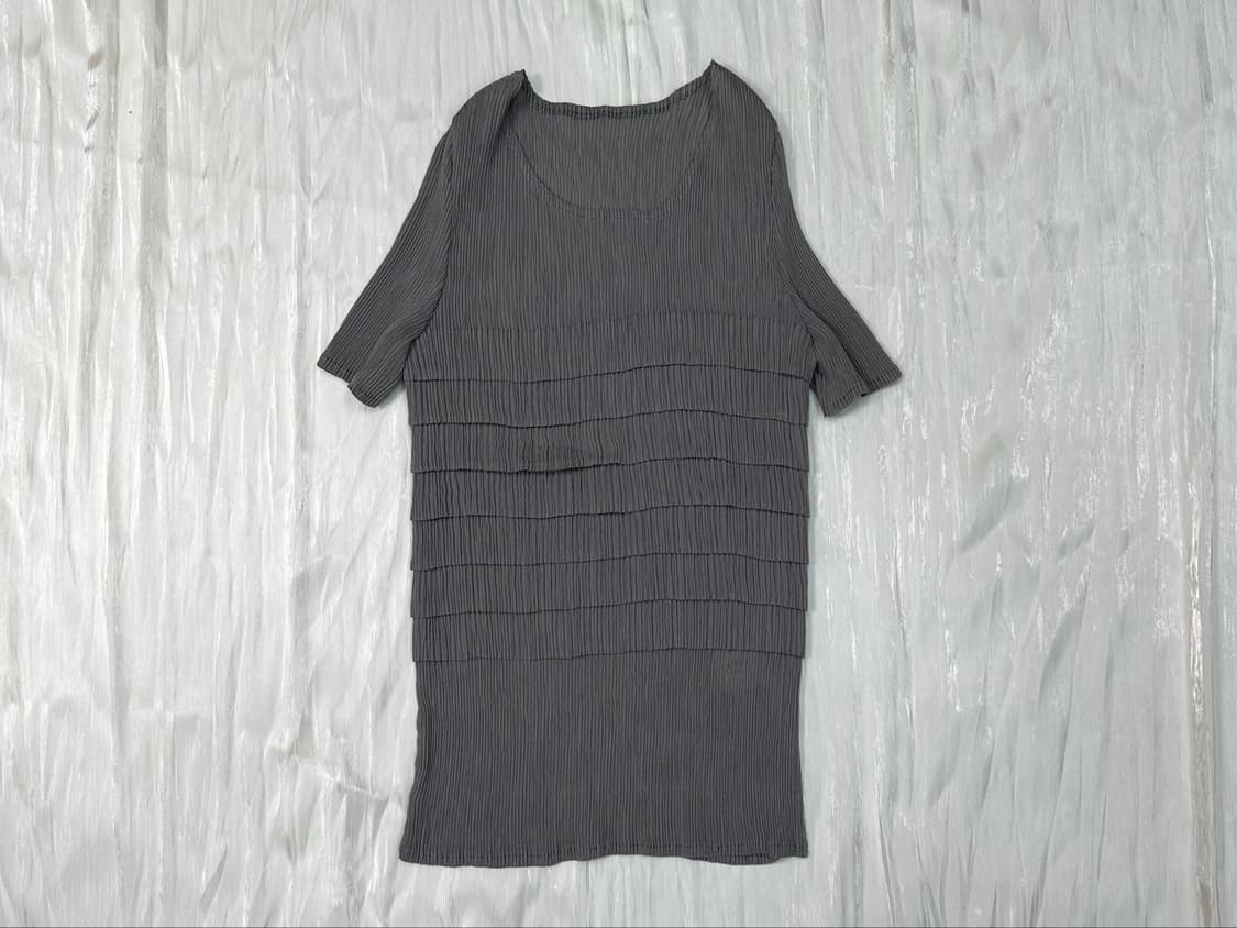 Gray Pleated Layer Top 상품이미지5