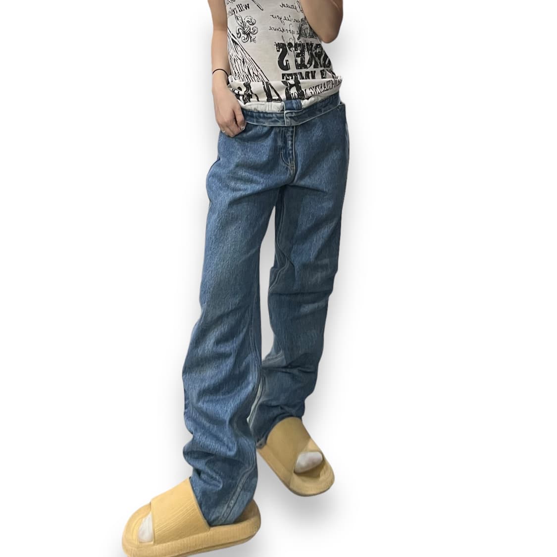 캘빈클라인 데님 와이드 팬츠 상품이미지1