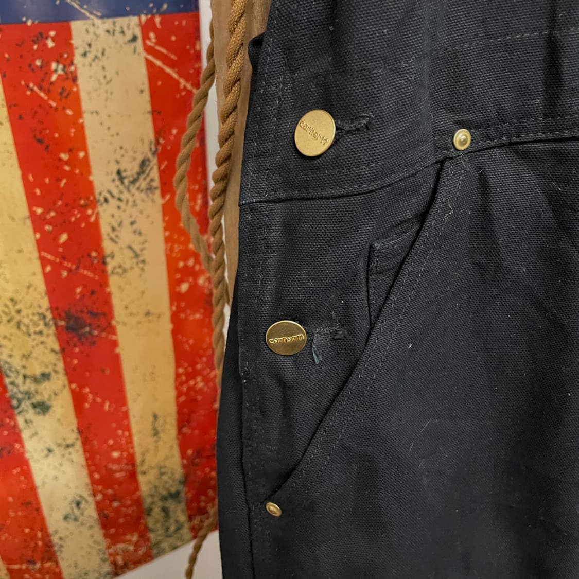 10s 칼하트 오리지널 워크 웨어 더블니 오버롤 데님 멜빵 상품이미지5