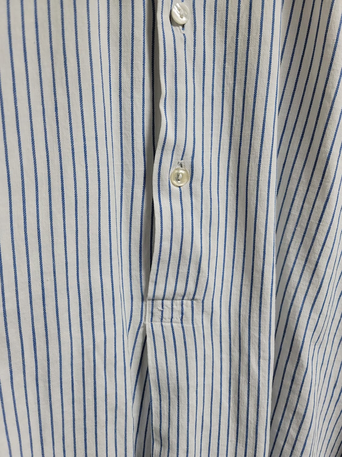 50~60년대 프렌치 그랜파 워크 셔츠 밴드카라 상품이미지4