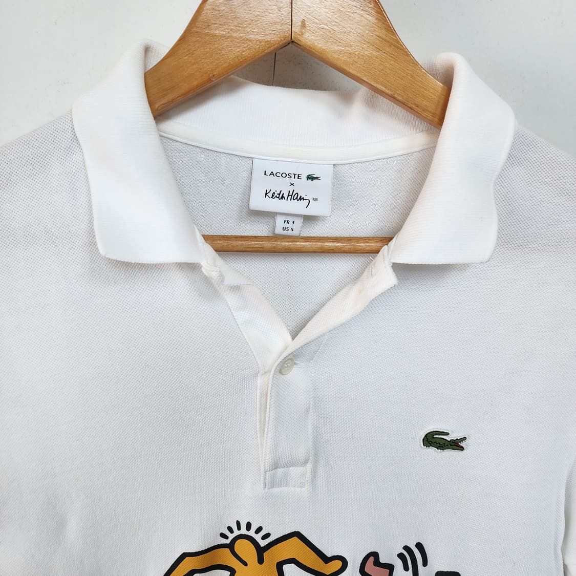 라코스테 x 키스해링 콜라보 반팔 카라티 화이트 상품이미지2