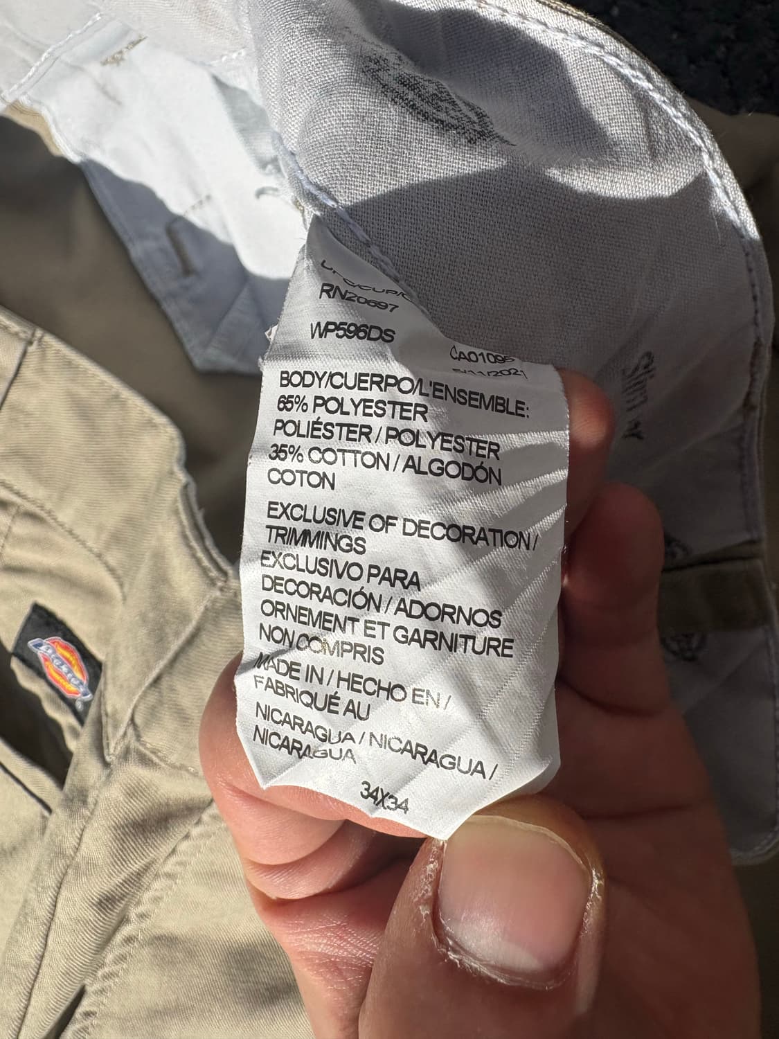 디키즈 874 코튼 워크팬츠 베이지 B120 상품이미지8