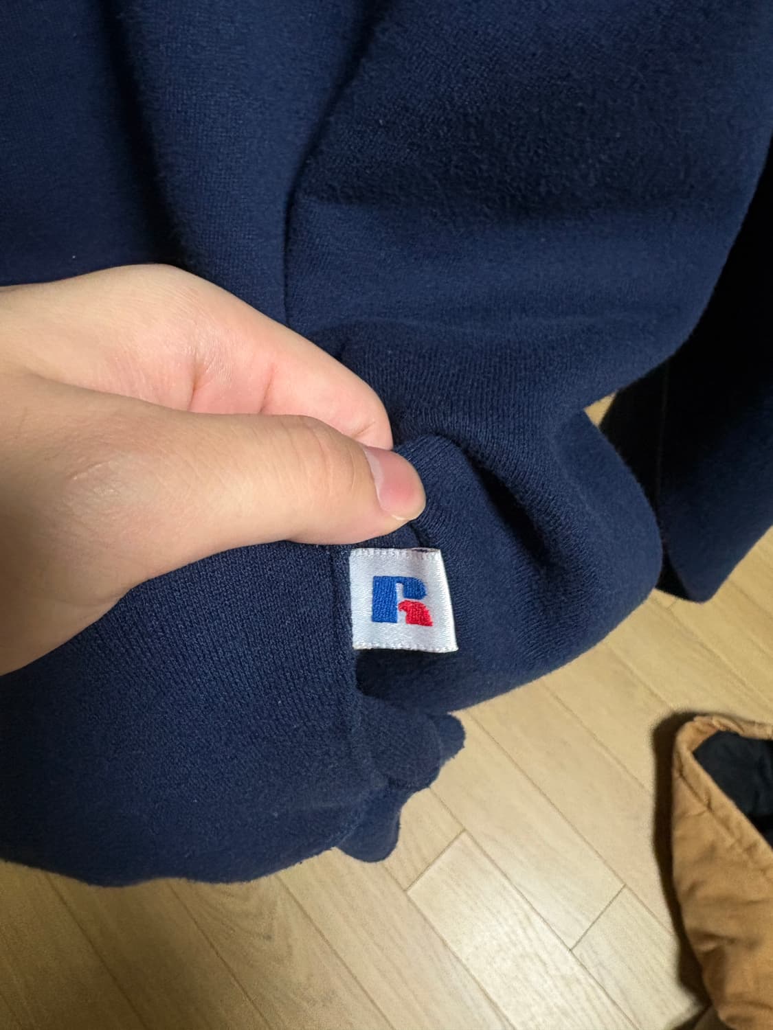 90s usa 러셀 후드 navy XL 상품이미지2