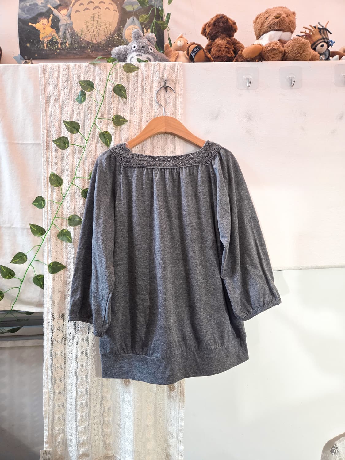 크로쉐 디테일 7부 슬리브 상품이미지4