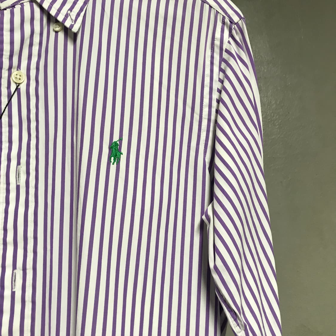 폴로 랄프로렌 스트라이프 셔츠 퍼플 S 상품이미지4