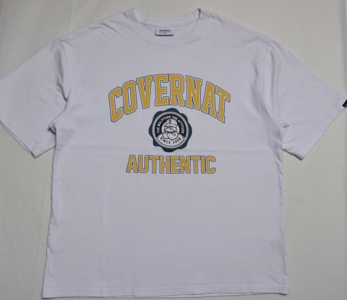 커버낫 Authentic 아치 로고 그래픽 티셔츠 화이트 105 XL 상품이미지3