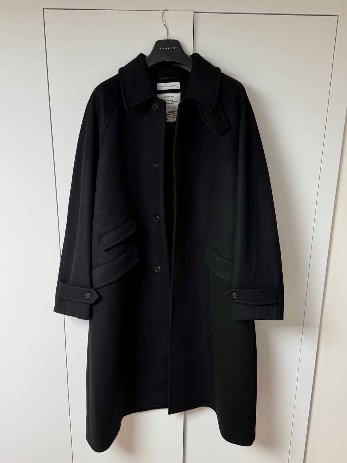OVERSIZED CASHMERE BALMACAAN COAT BLACK 상품이미지1