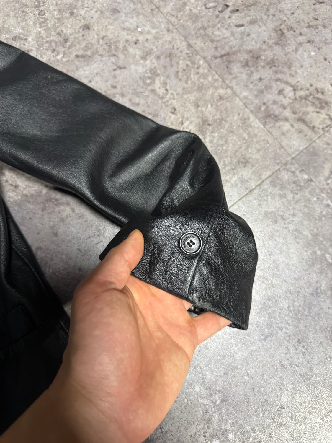 SFAA BAKANGCHI 블랙 가죽 자켓 상품이미지3