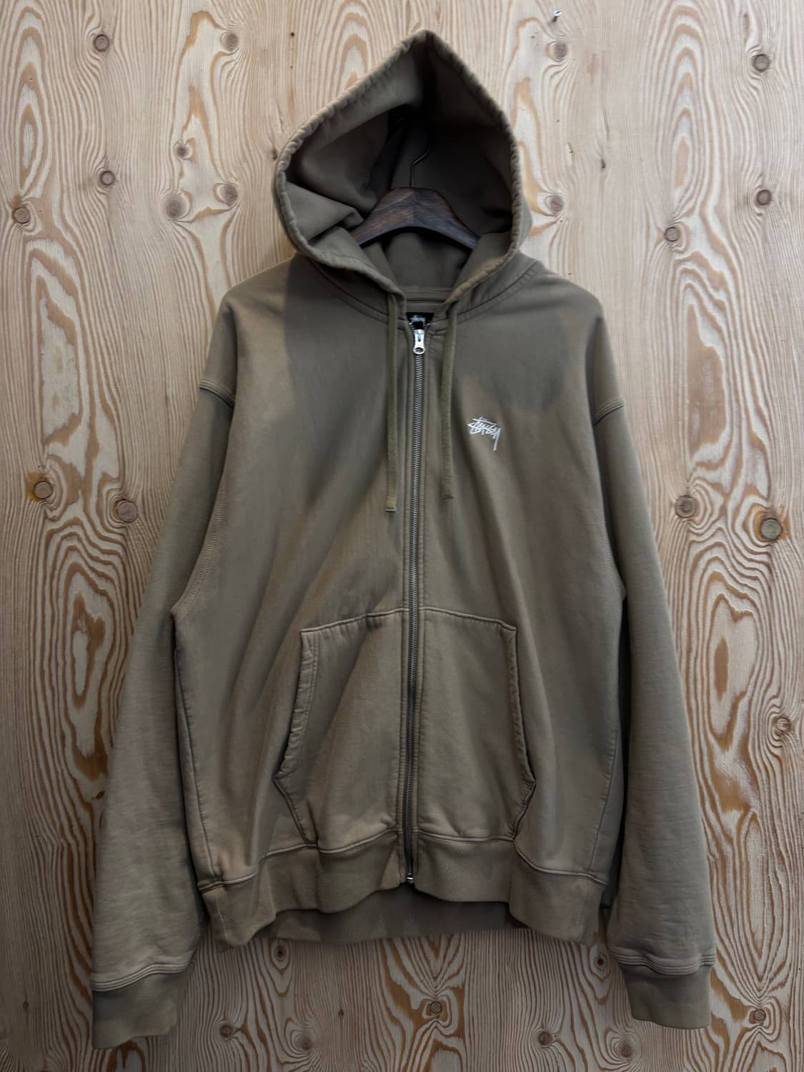 스투시 스탁 로고 후드집업 상품이미지1