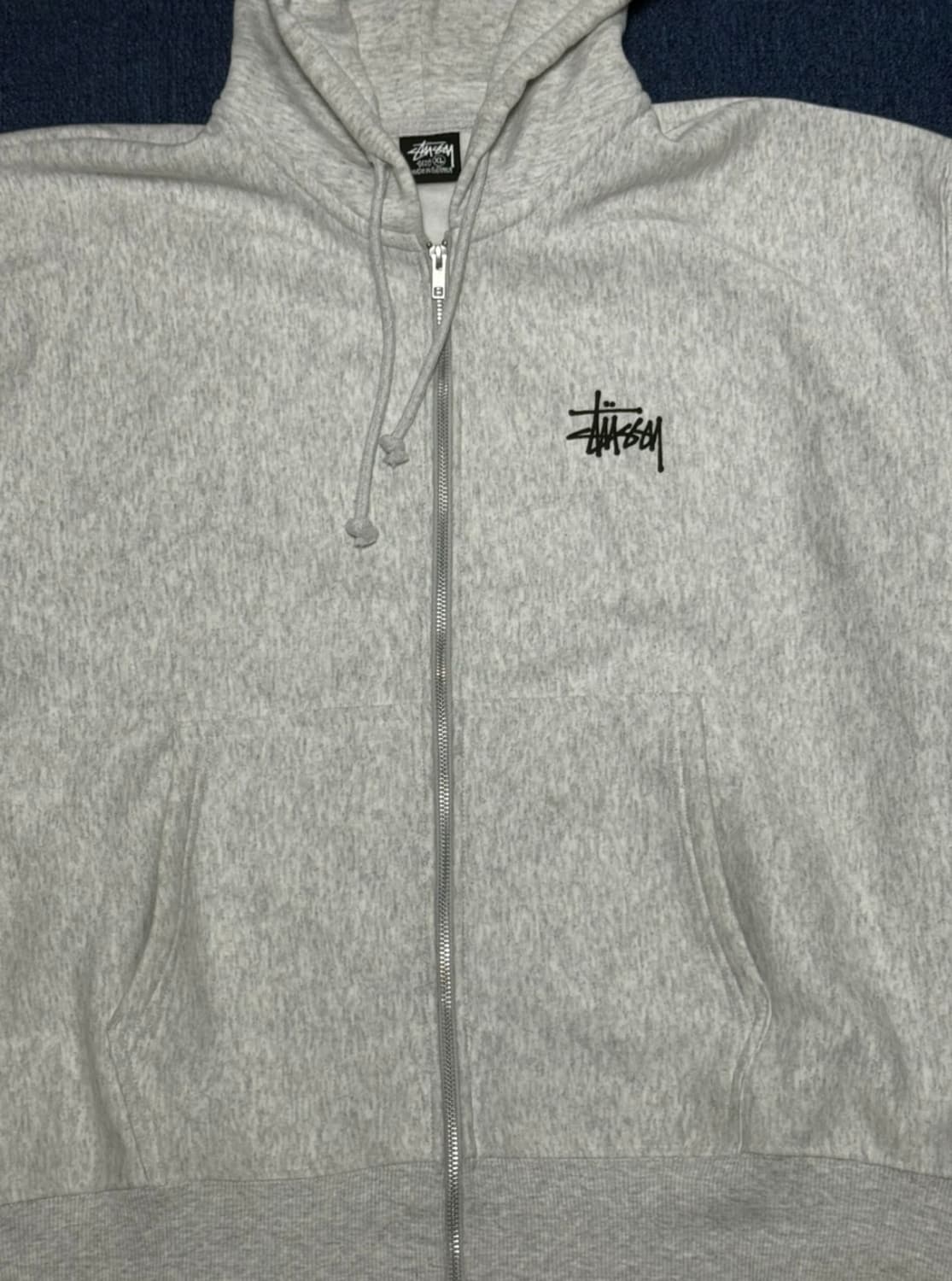 스투시 베이직 후드집업 애쉬 헤더 xl 상품이미지3
