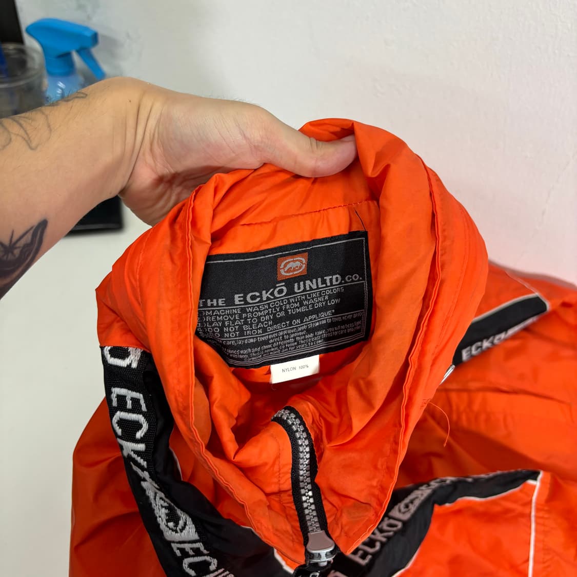 FREE ECKO UNLTD 에코 오렌지 올드스쿨 나일론자켓 상품이미지4