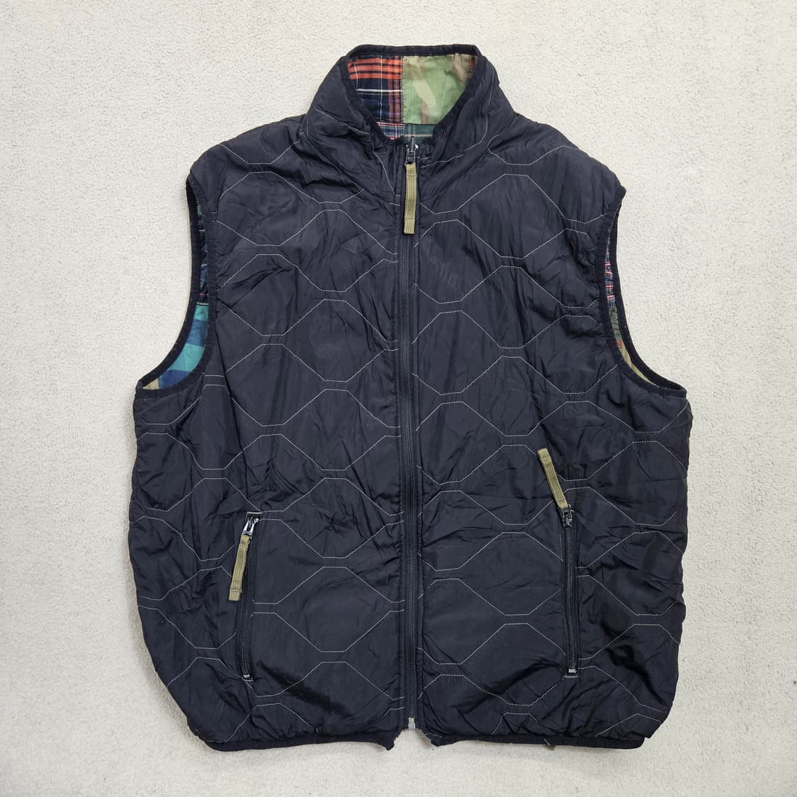 데님앤서플라이 양면 패치워크 베스트 XL 상품이미지3