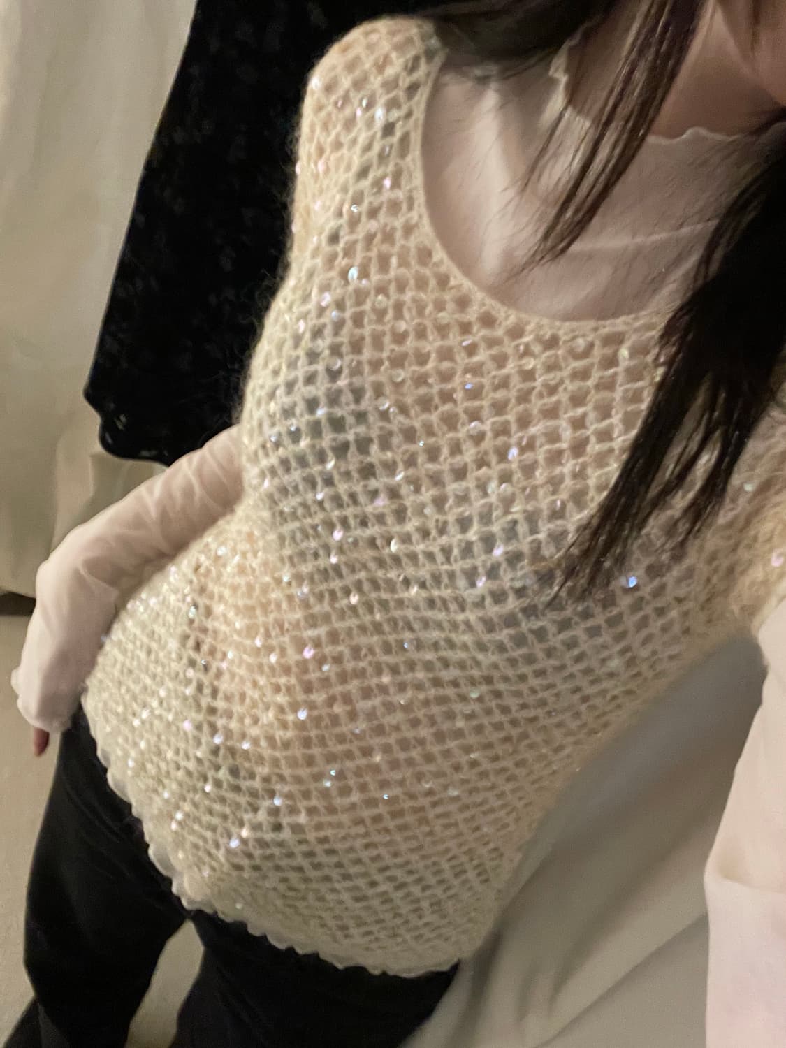 vintage spangle crochet knit 상품이미지8