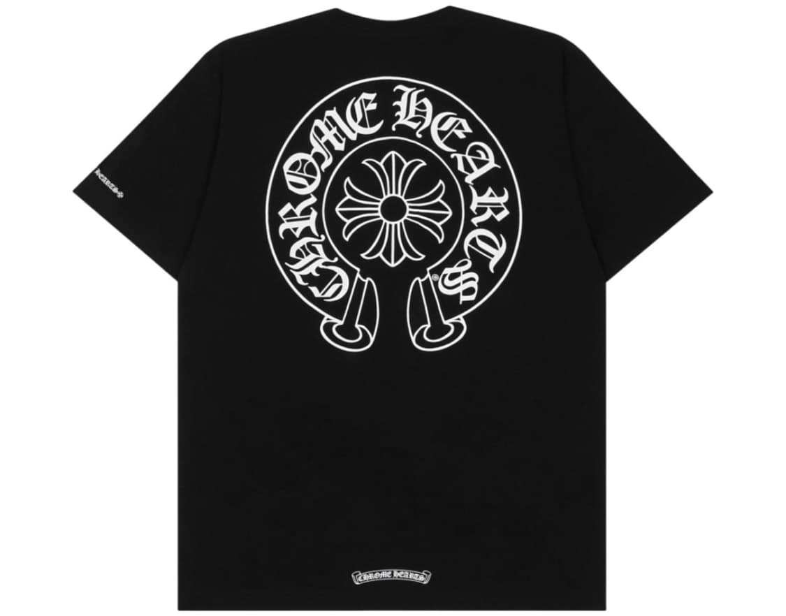 크롬하츠 홀스슈 로고 포켓 티셔츠 블랙 상품이미지1