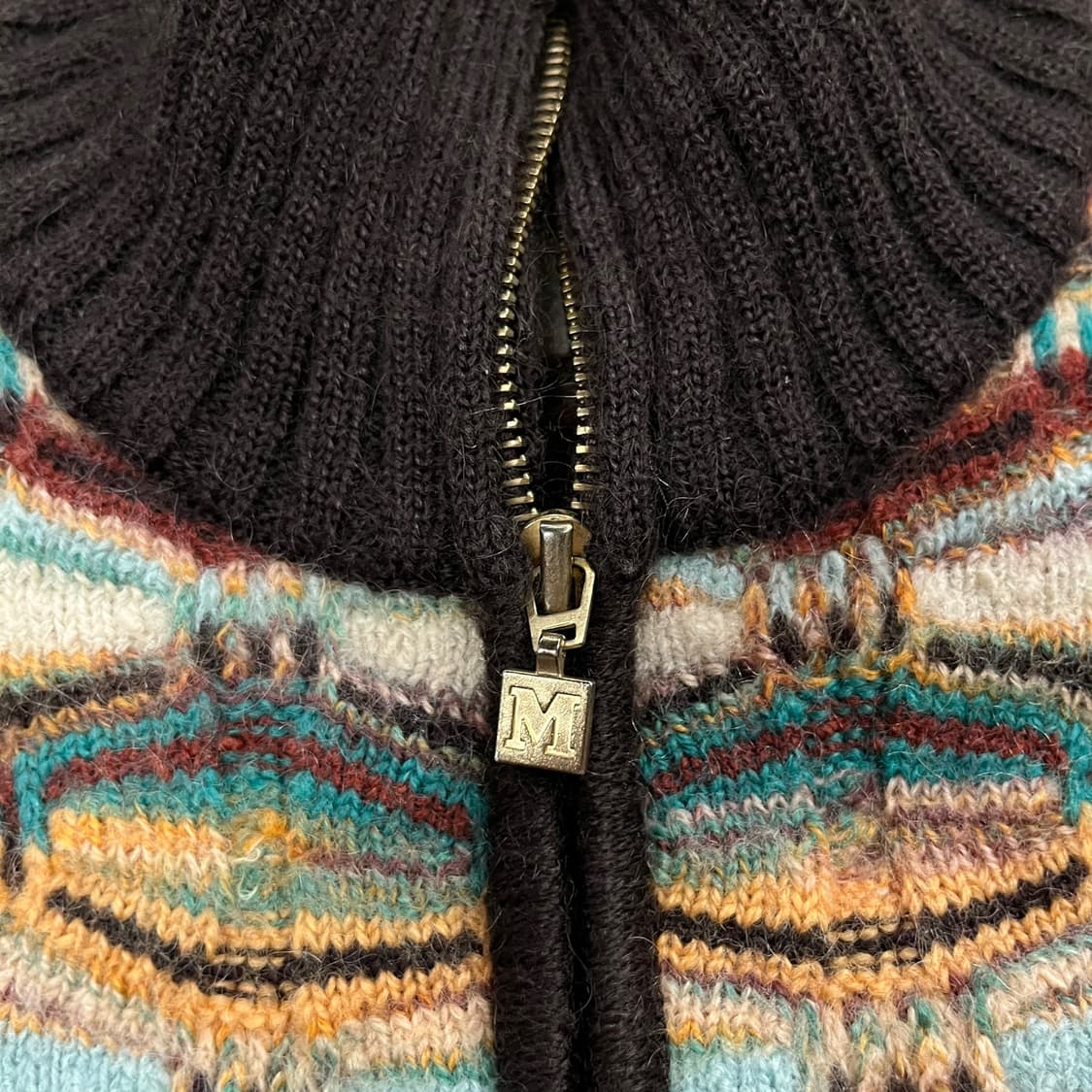 [정품/40] 미쏘니 패턴 니트 집업 b16 상품이미지4