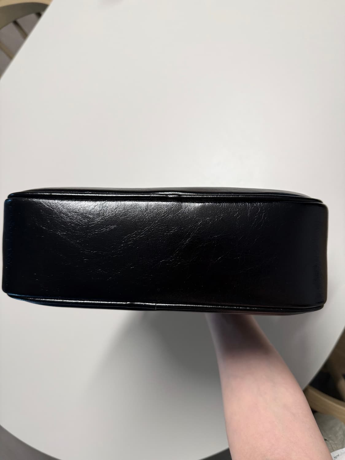 제니/수지가방-니히(NIEEH) 스퀘어백 블랙 일반사이즈 (A급/공홈구매 상품이미지4