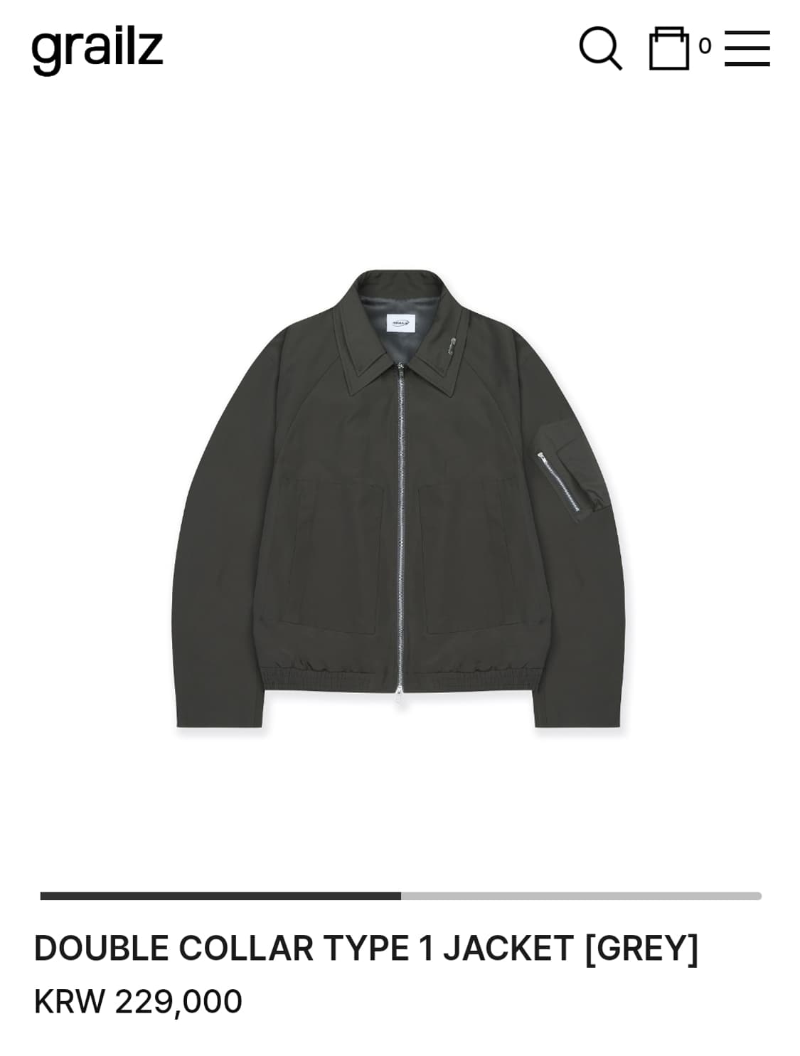 그레일즈 24FW 더블카라 애쉬 마원 점퍼 상품이미지2