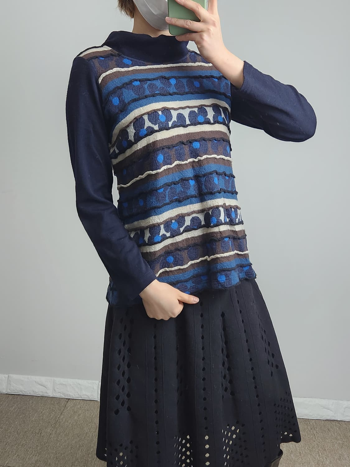 플로럴 울 탑 상품이미지2