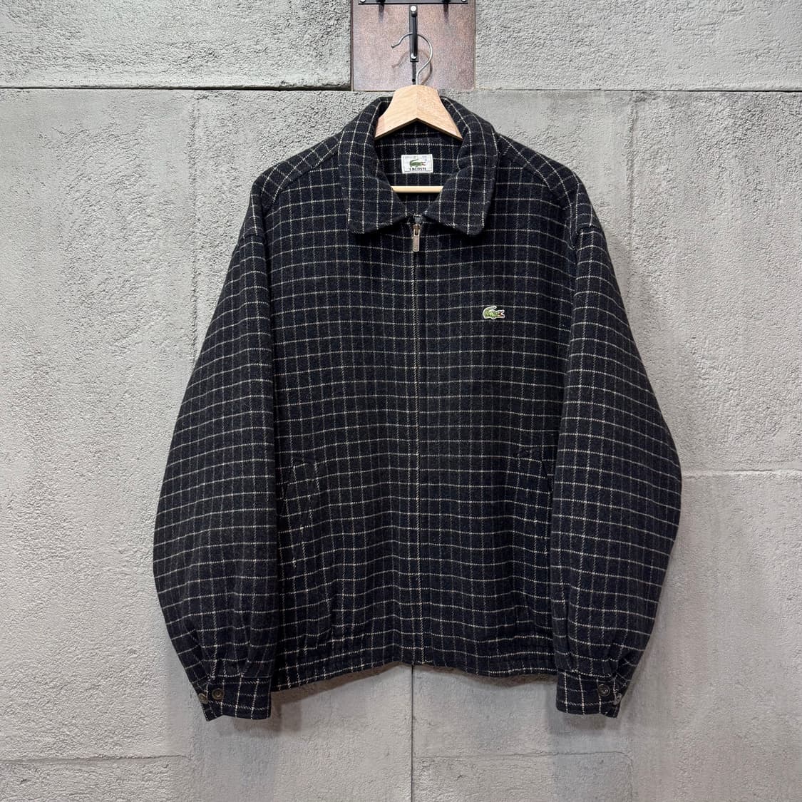 90s 라코스테 체크 블루종 자켓 (XL)  상품이미지2
