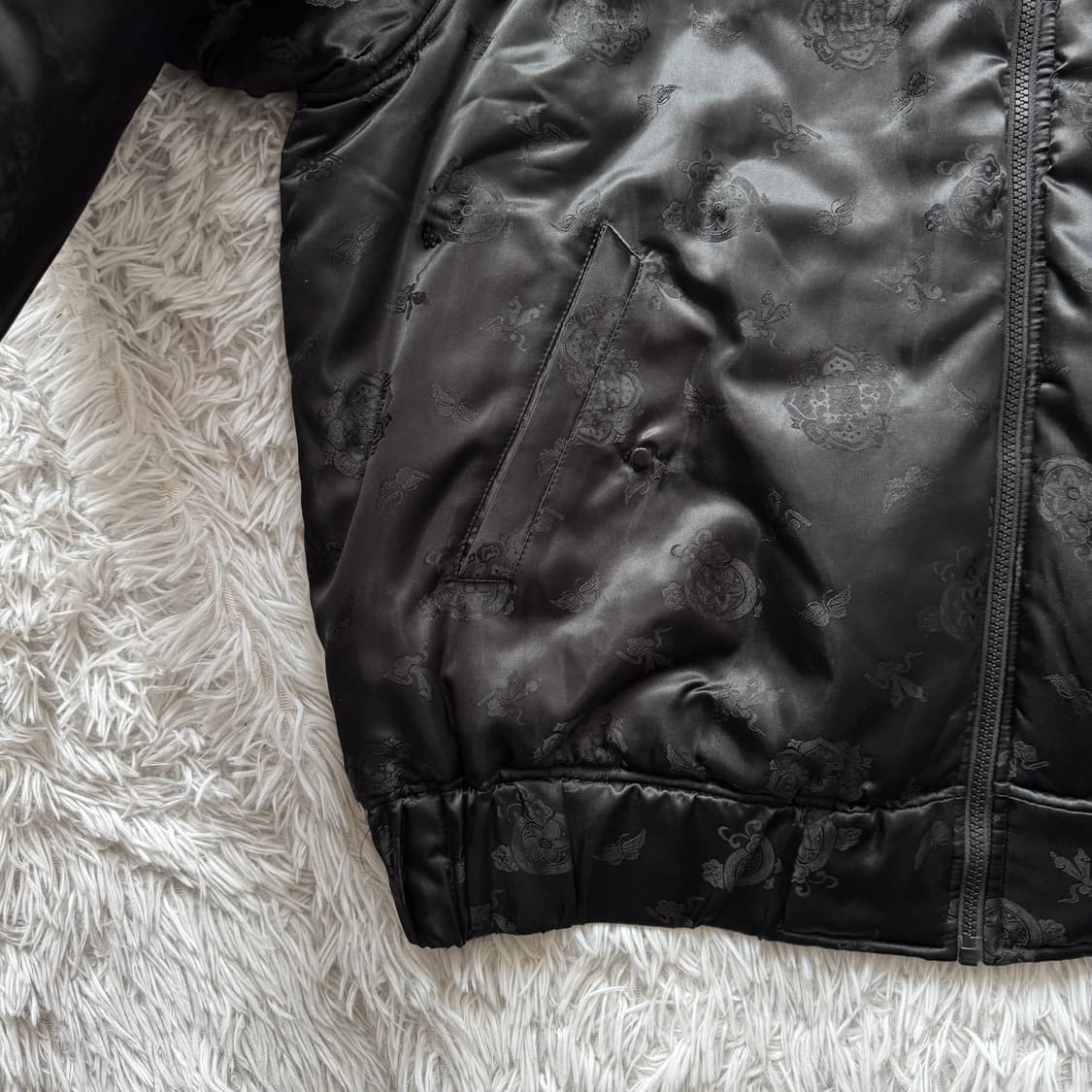 SEDKWOON YOON 빈티지 나일론 블루종 항공자켓 디자이너 XXL 상품이미지5