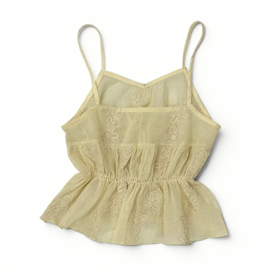 Flower Mesh Lemon Sleeveless Top 상품이미지2