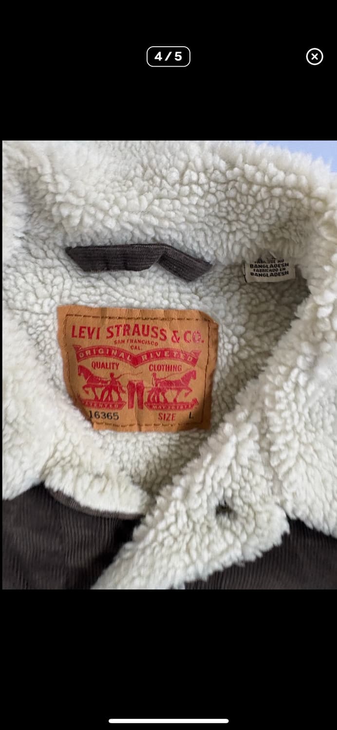 리바이스 코듀로이 쉐르파 데님자켓 상품이미지4