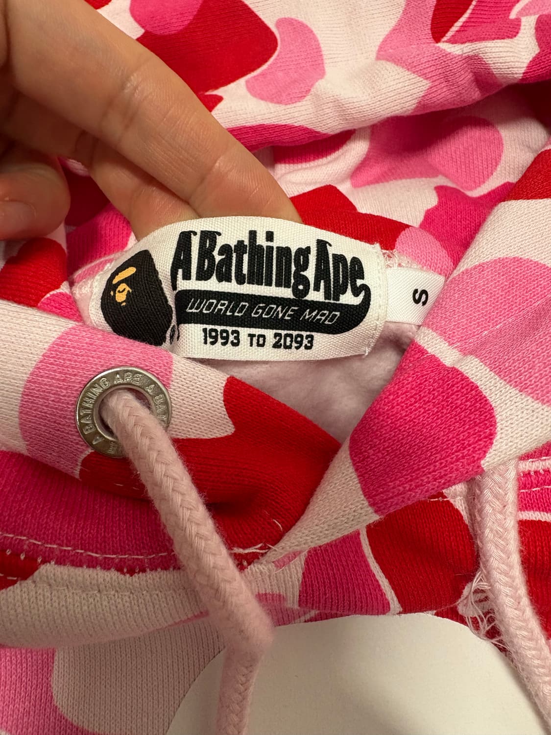 베이프 ABC 카모 풀오버 후드(M) PINK 상품이미지6