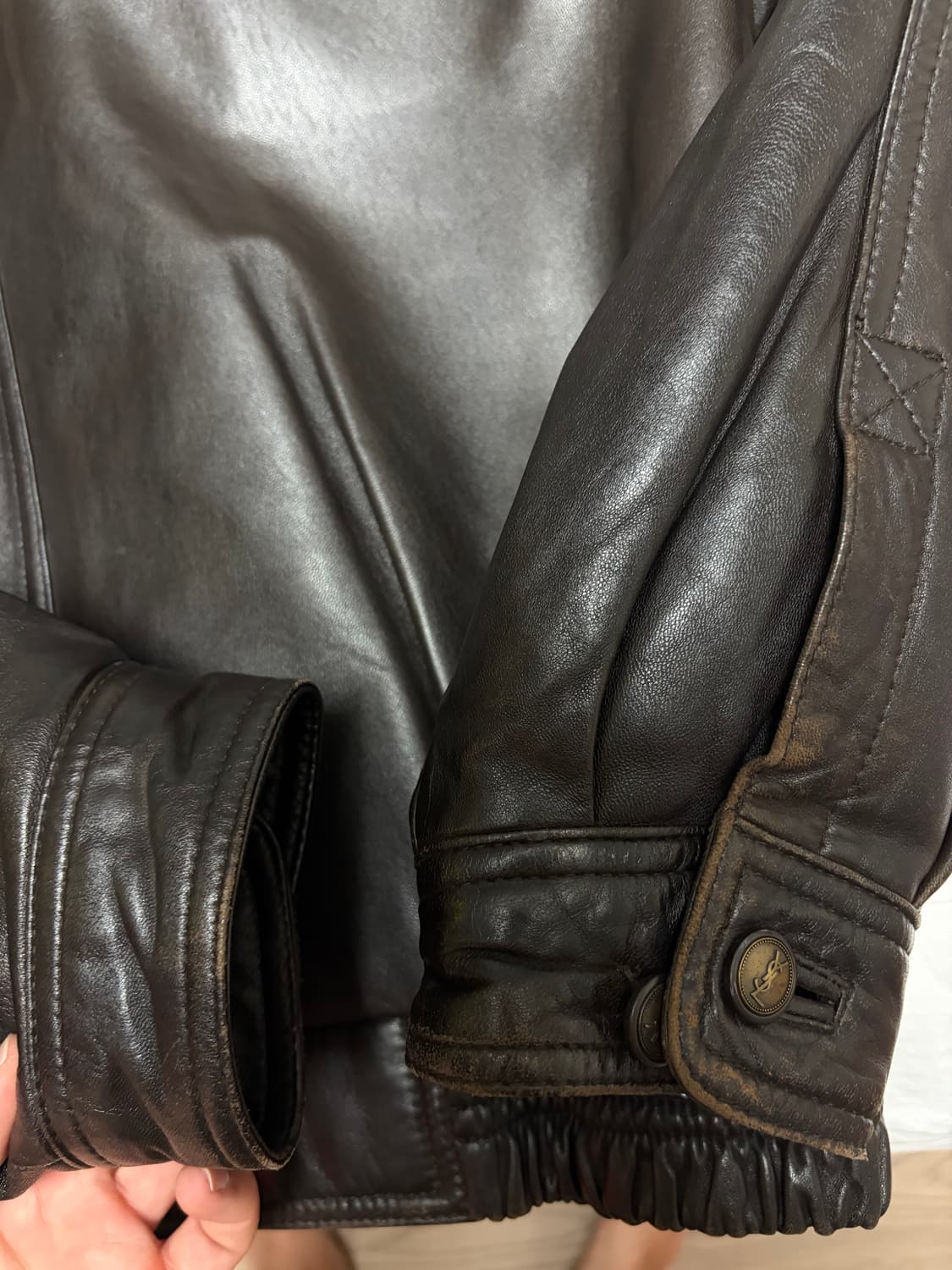 ysl 입생 레더 자켓 (가죽) 상품이미지10