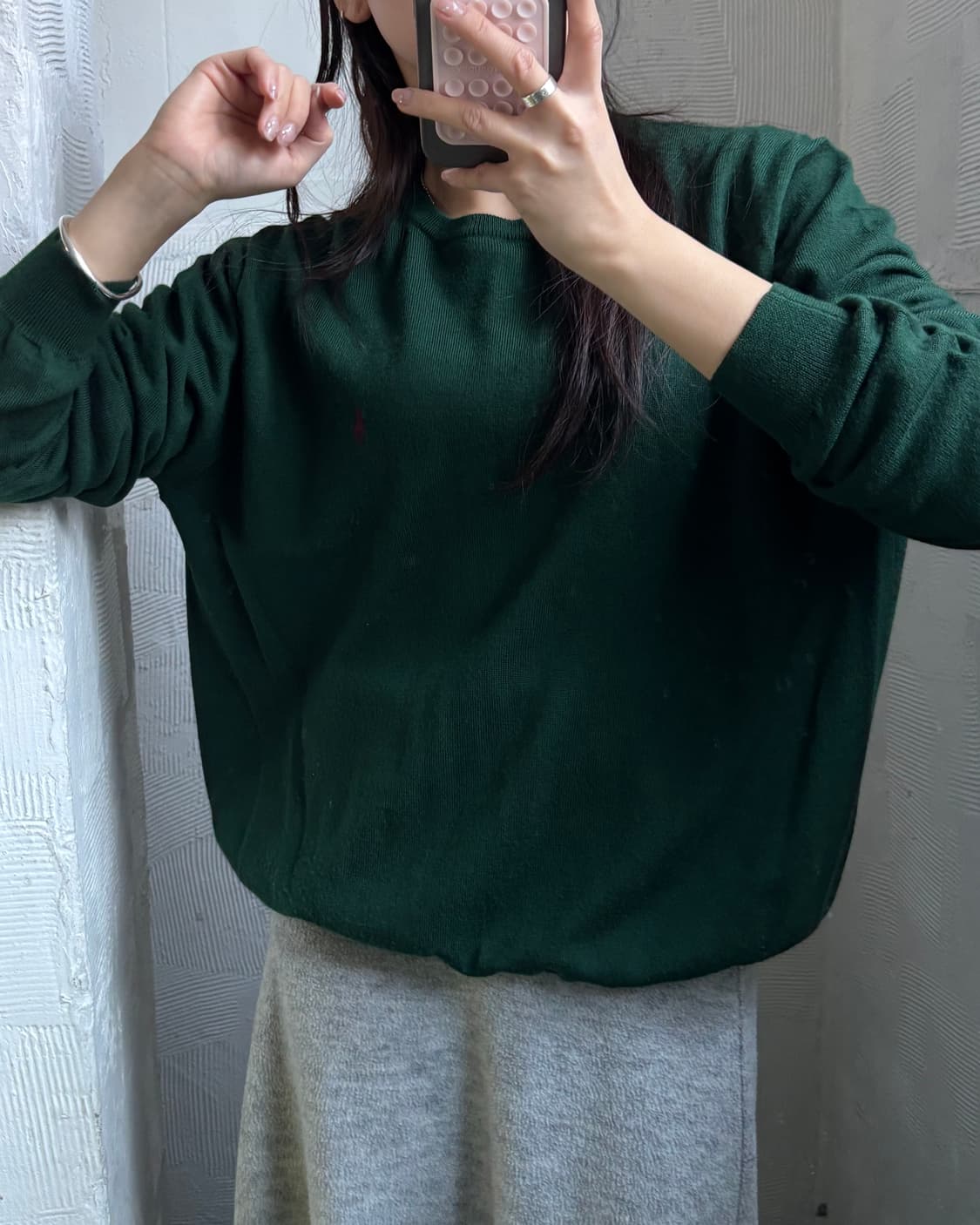 Polo 폴로 랄프로렌 신형 딥그린컬러 메리노울 라운드넥 니트 상품이미지1