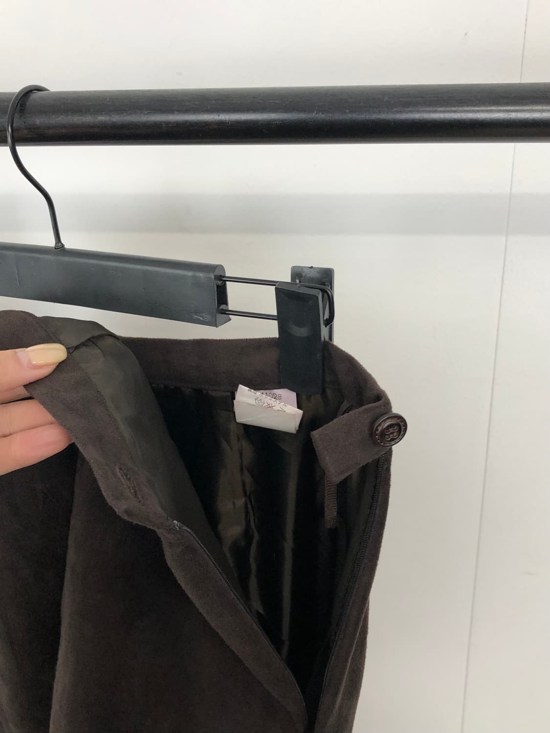 deep brown suede skirt 상품이미지4