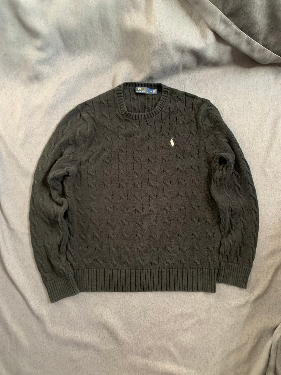 폴로 블랙 코튼니트 사이즈 L/G 상품이미지1