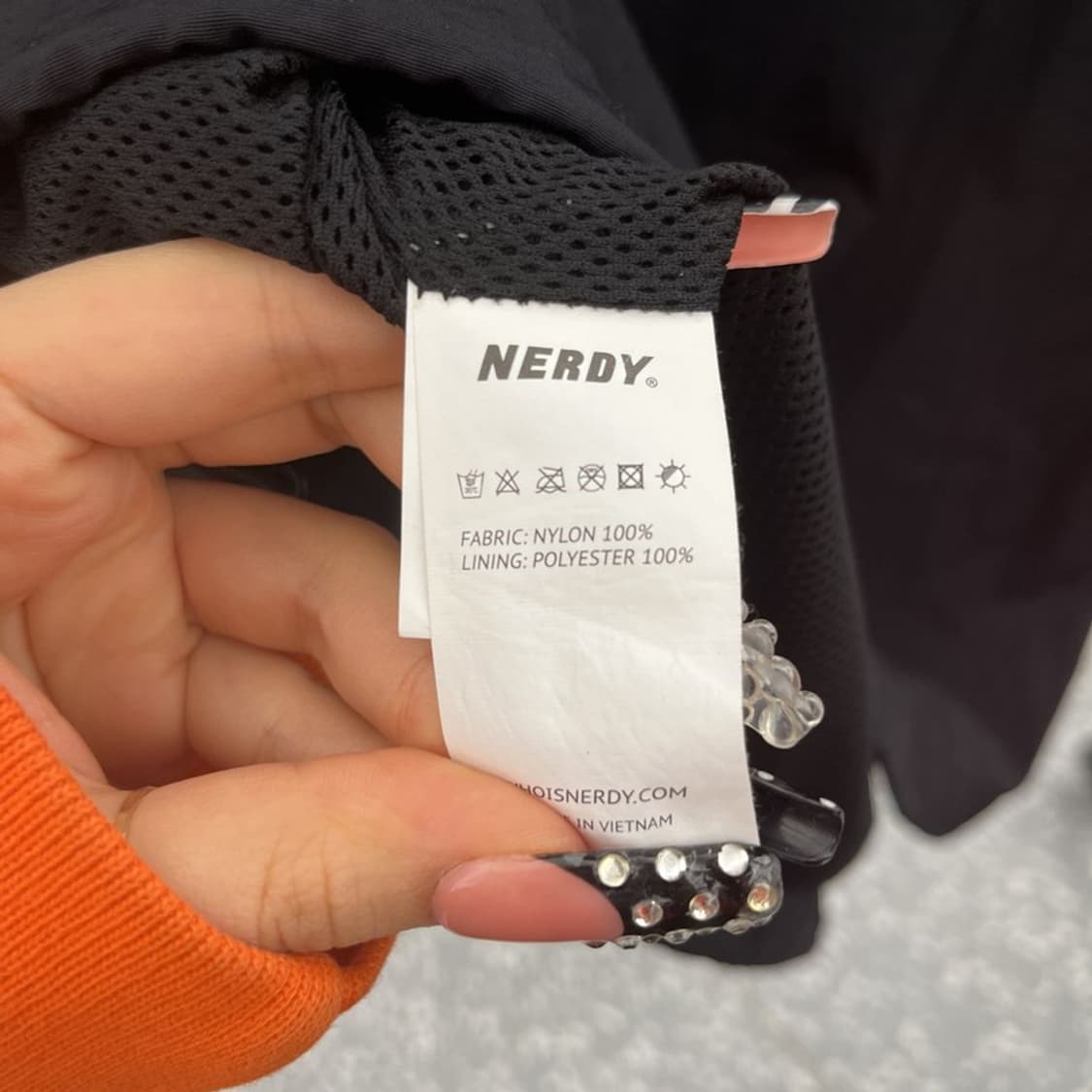 널디 올드스쿨 키치 사이드로고 오렌지 바람막이 자켓 L C10504 상품이미지6