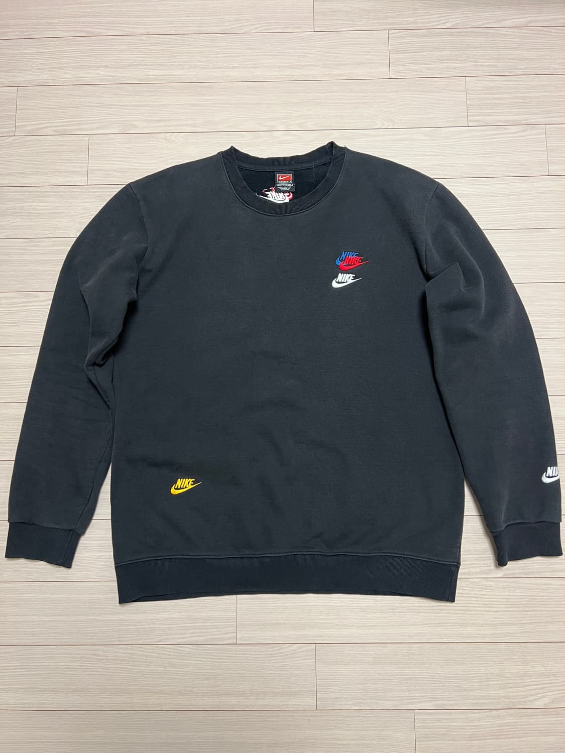 나이키 멀티 스우시 자수 맨투맨 블랙 / XXL 상품이미지1